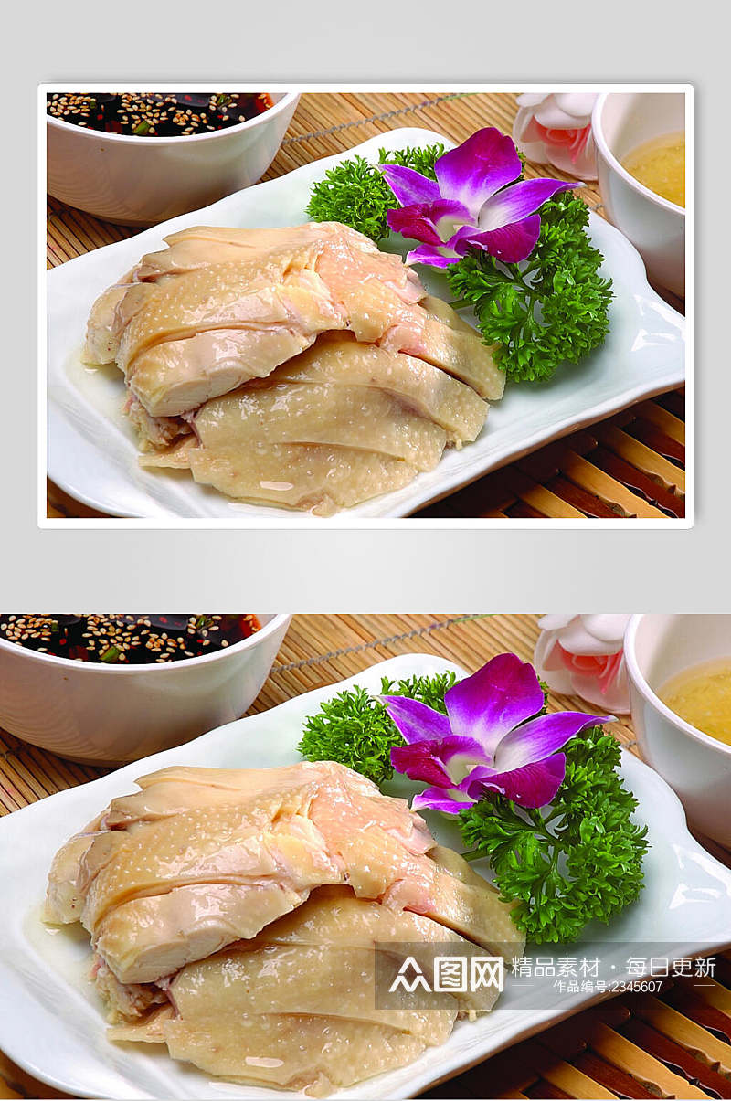 杭式白切鸡食品图片素材
