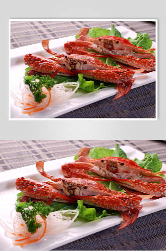 生猛海鲜兰花蟹餐饮高清图片