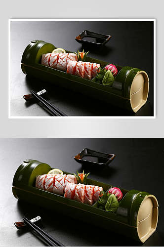 美味海鲜刺身拼盘食品摄影图片