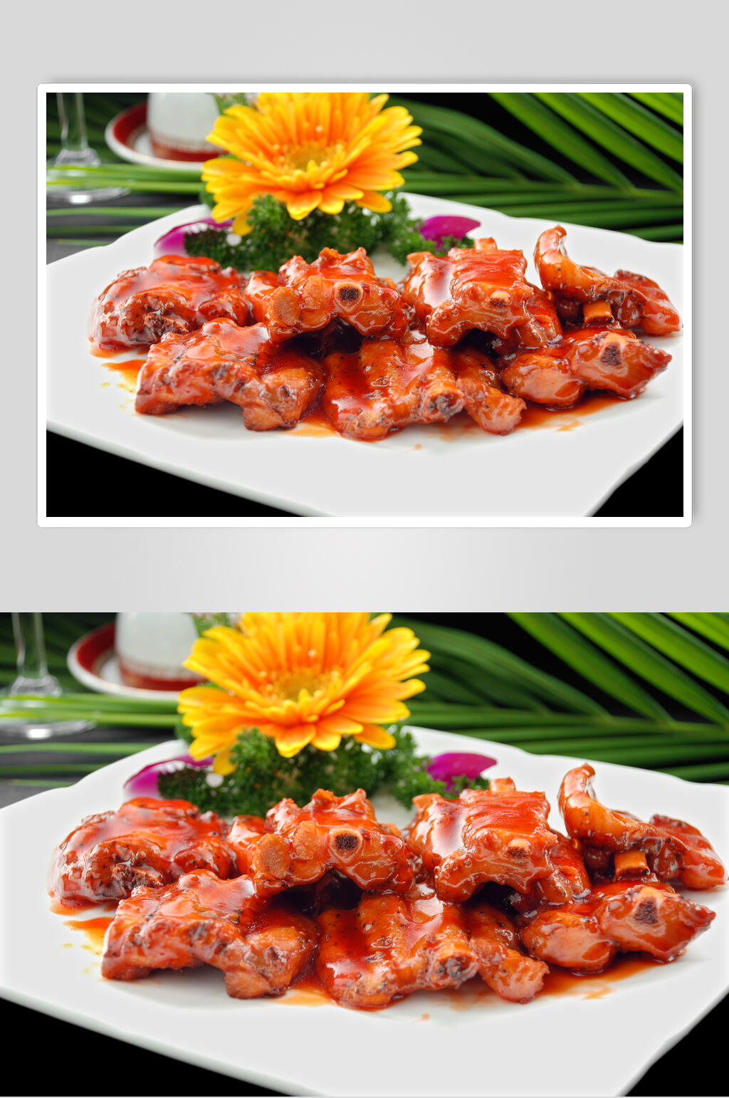 黑椒蝴蝶骨食物图片素材