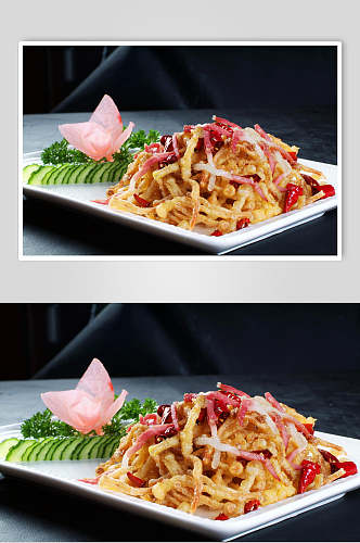 脆脆金菇食品高清图片