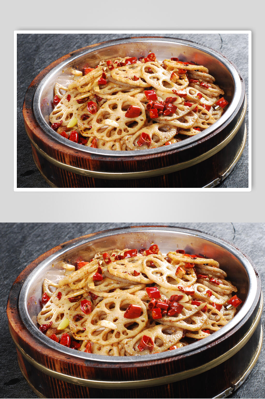 木盆脆藕食品高清图片素材