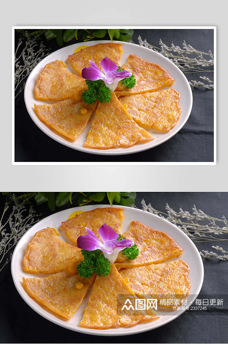 招牌玉米煎饼食物图片素材