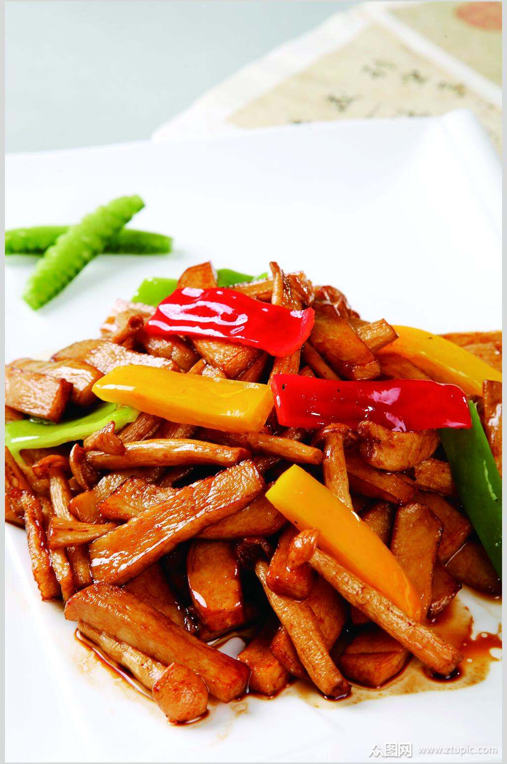 鹅肝酱爆真菌食物高清图片素材