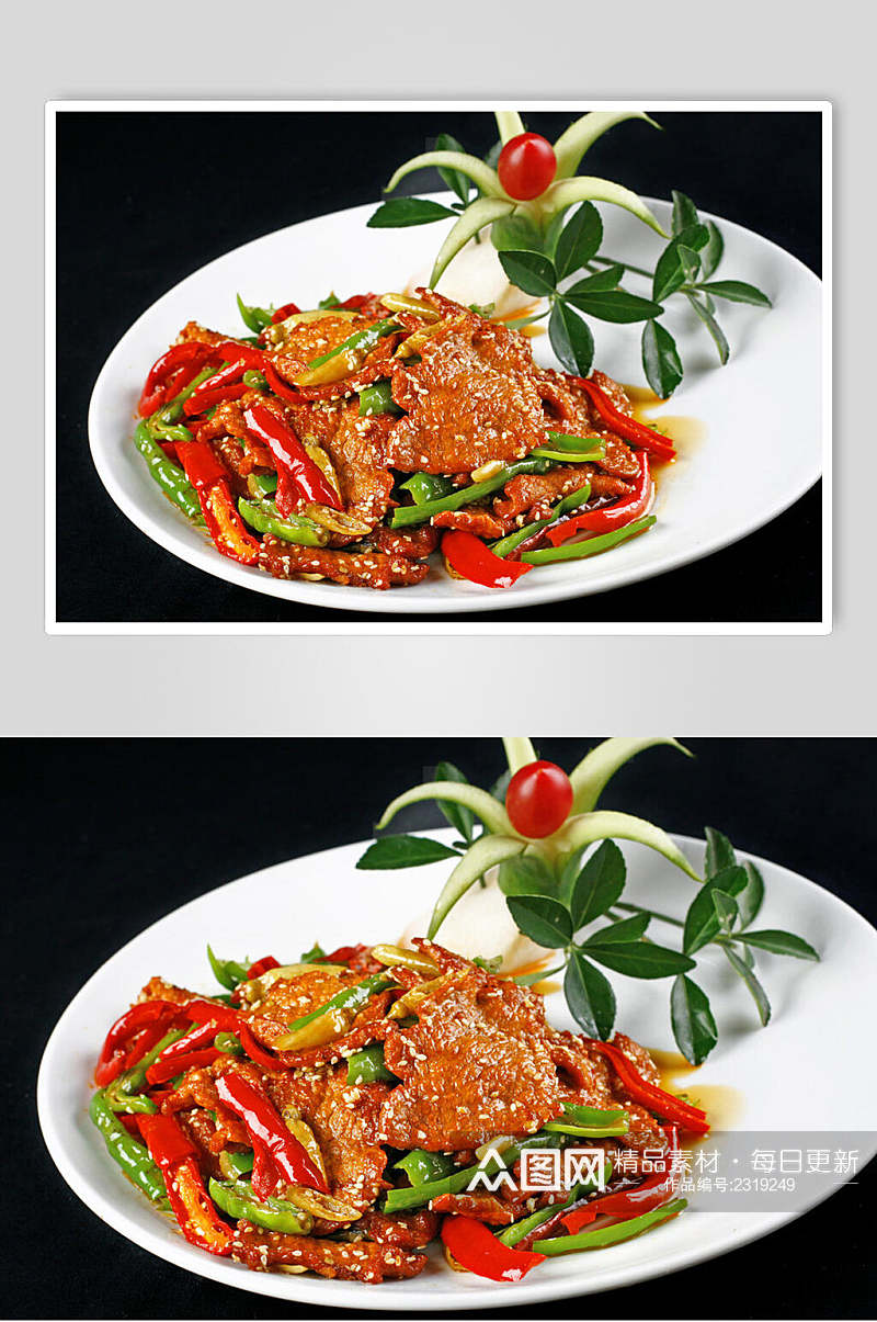 鲜香炒菜小炒黄牛肉食物摄影图片素材
