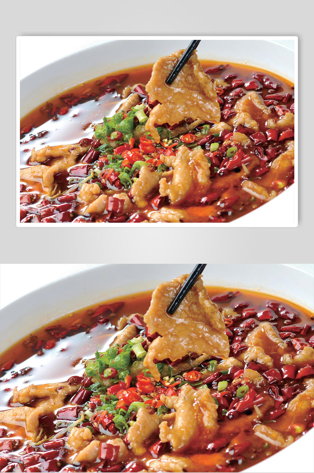 湘菜水煮肉片食品攝影圖片素材