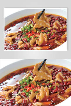 湘菜水煮肉片食品摄影图片