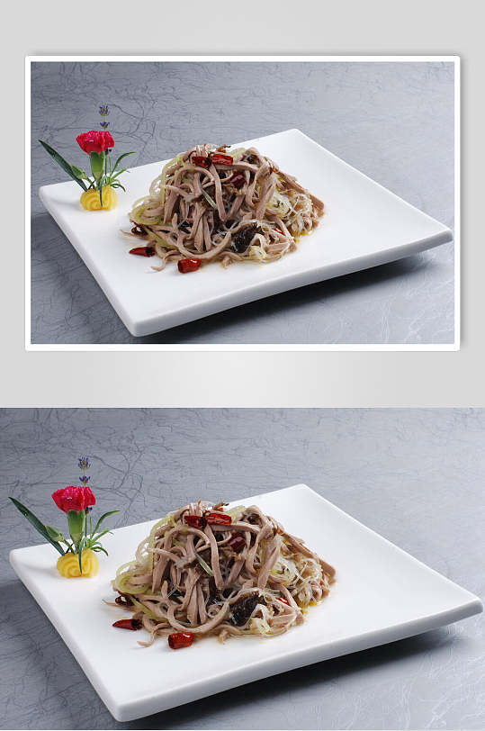 温拌腰丝餐饮食物图片