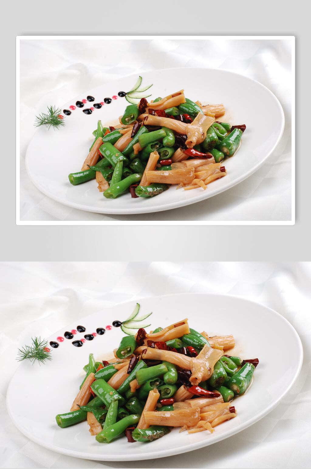 招牌杭椒炒鹅肠食物图片素材