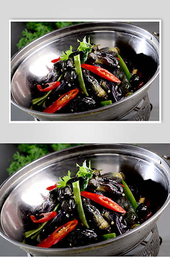 正宗美味干锅小紫茄餐饮食品图片
