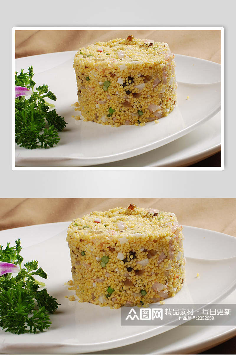 海鲜炒小米食品图片素材