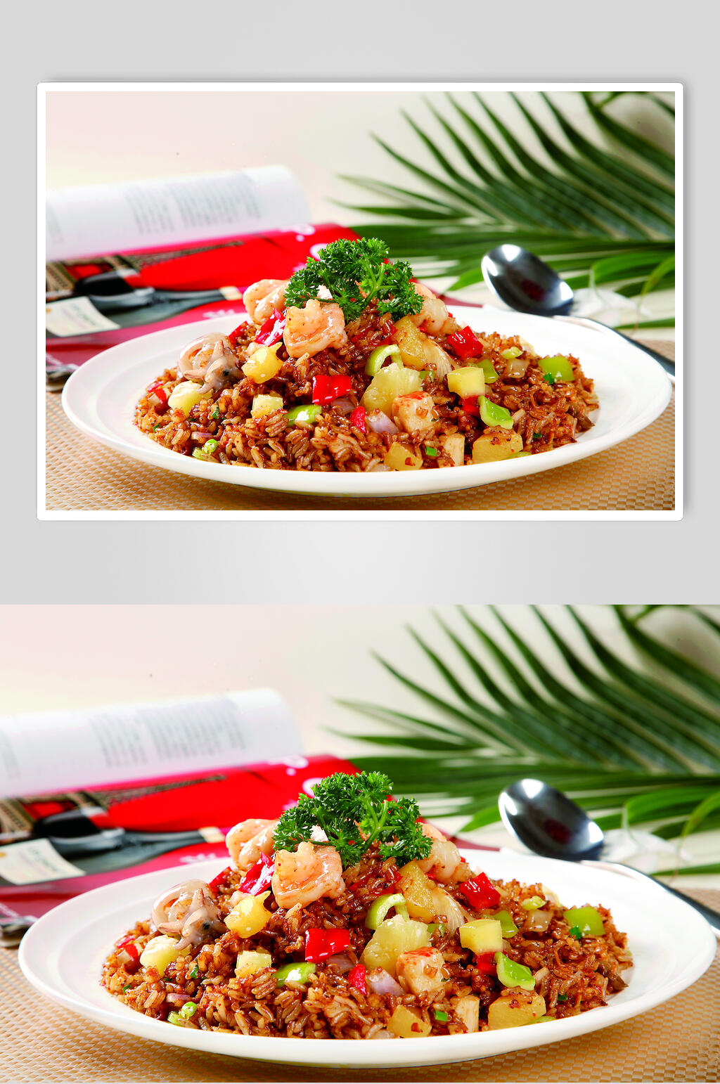 今典泰皇海鲜炒饭图片素材