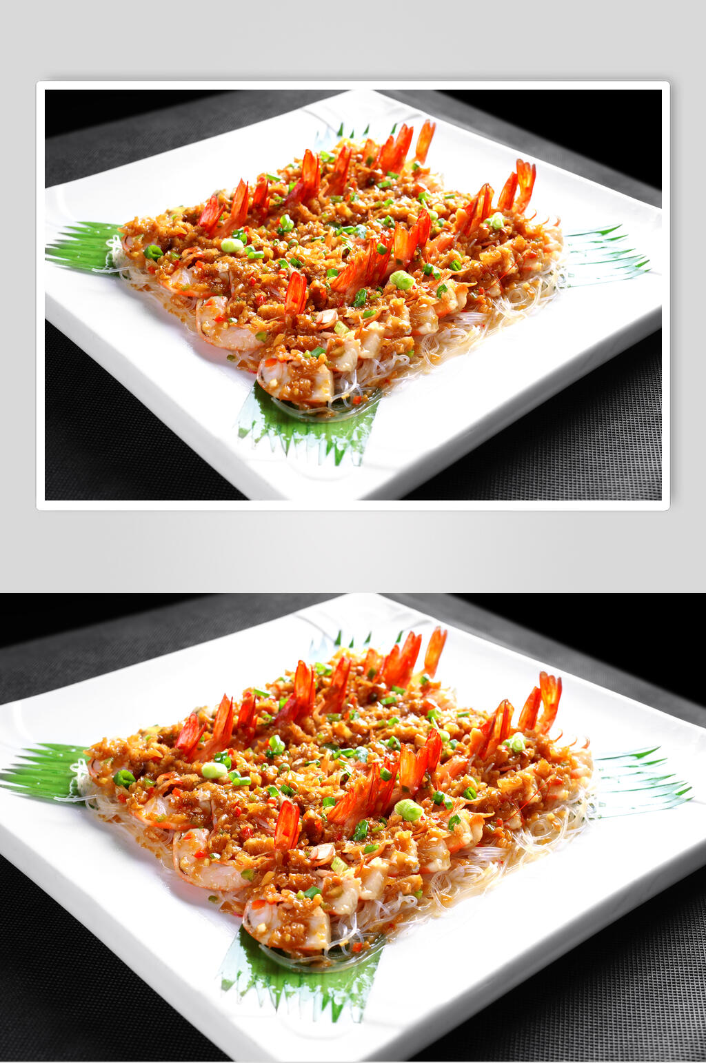 冬菜开边虾食物摄影图片素材