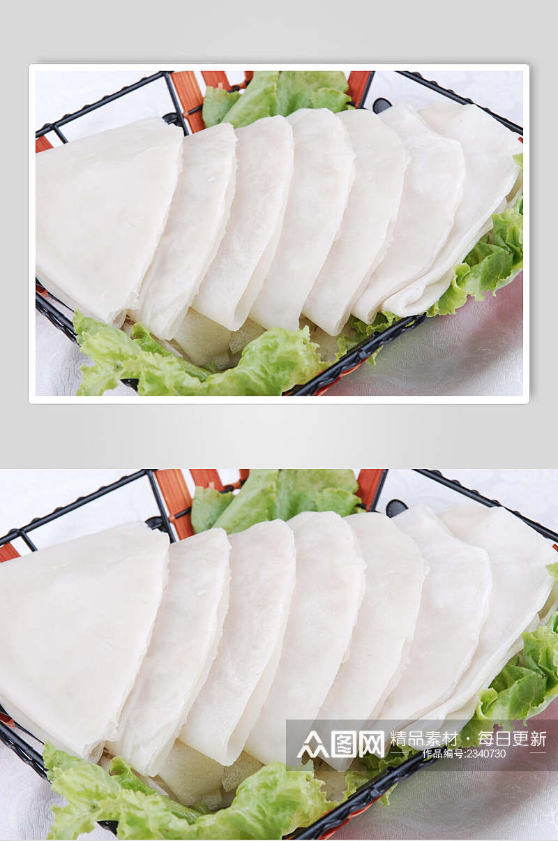 新鲜卷菜饼食物图片素材