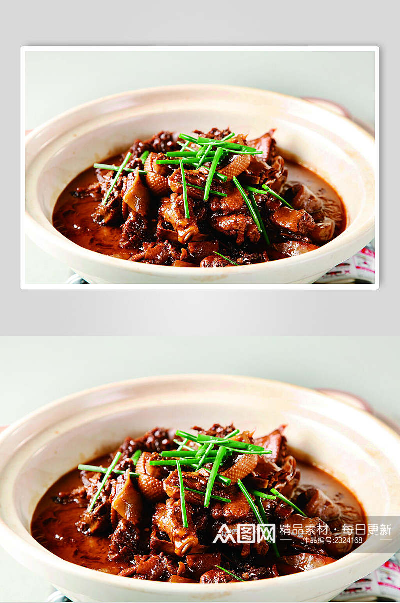 红焖老鸭煲食物摄影图片素材