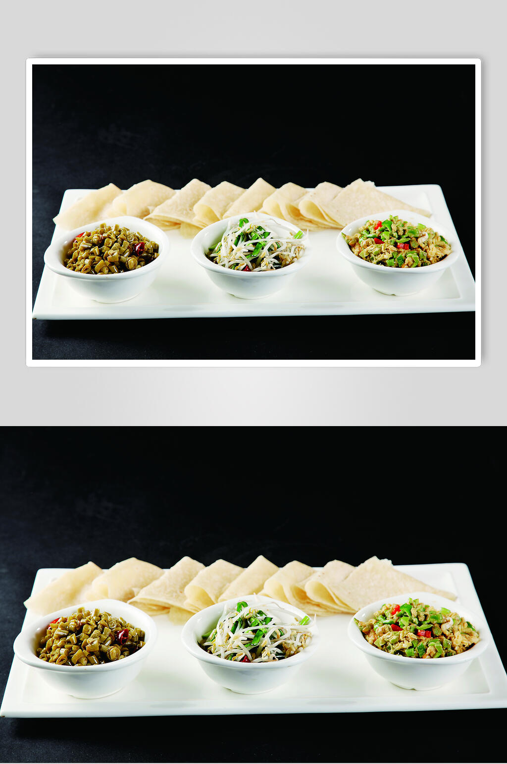 三样卷饼食物图片素材