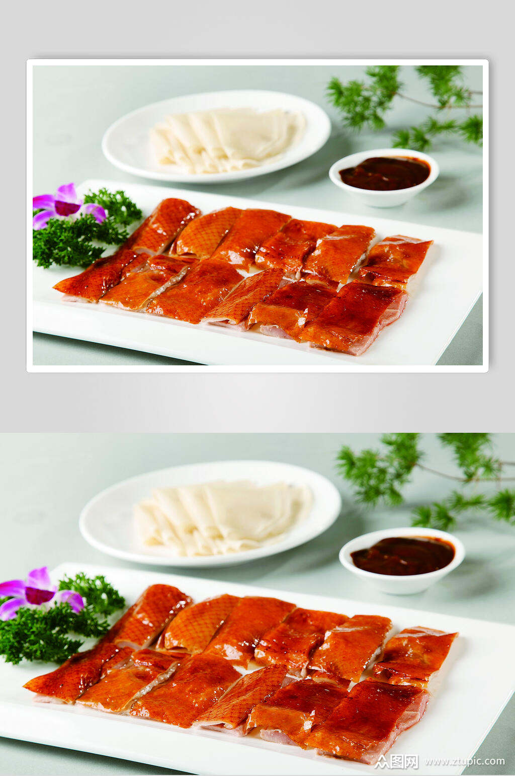 精品片皮鸭食物图片