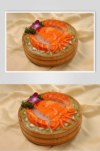 创意海鲜刺身拼盘食品摄影图片