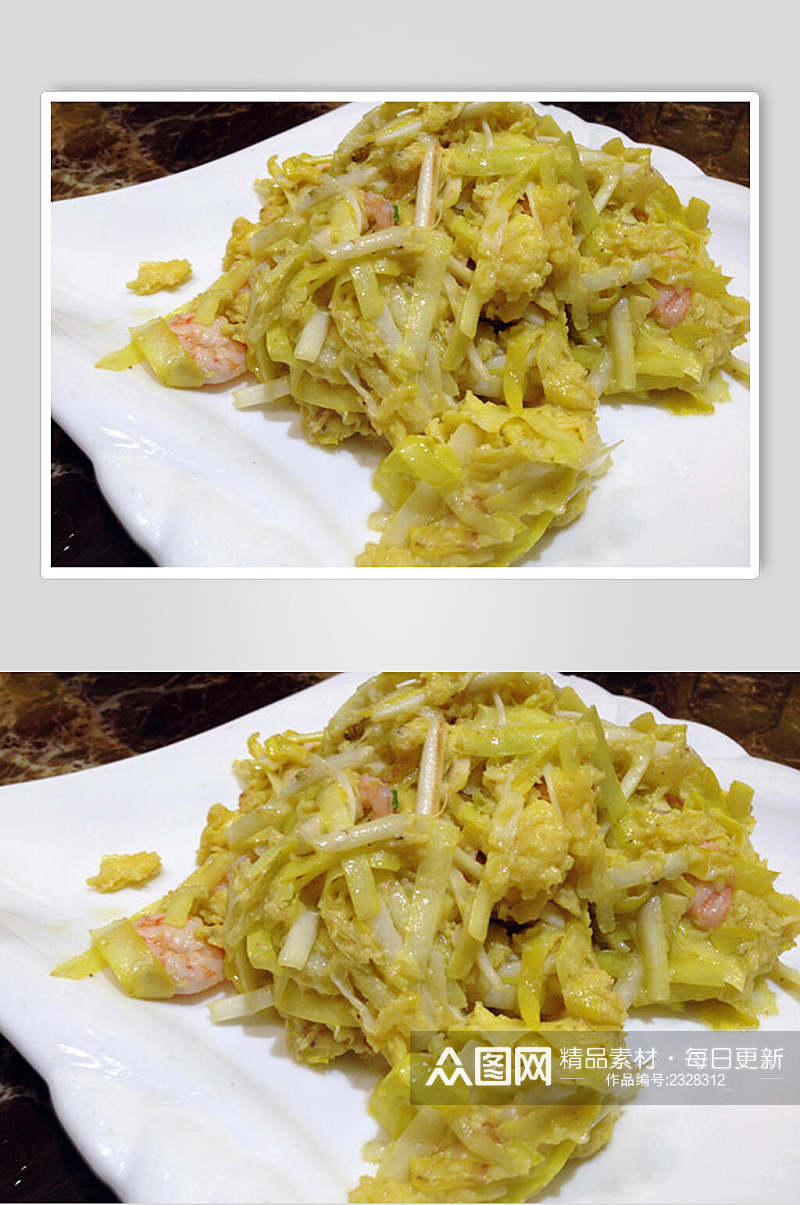 韭黄炒蛋食品图片素材