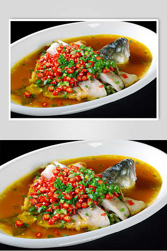 蒸菜美味鲈鱼摄影图片