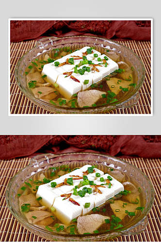 客家土猪肉浸山水豆腐餐饮食品图片