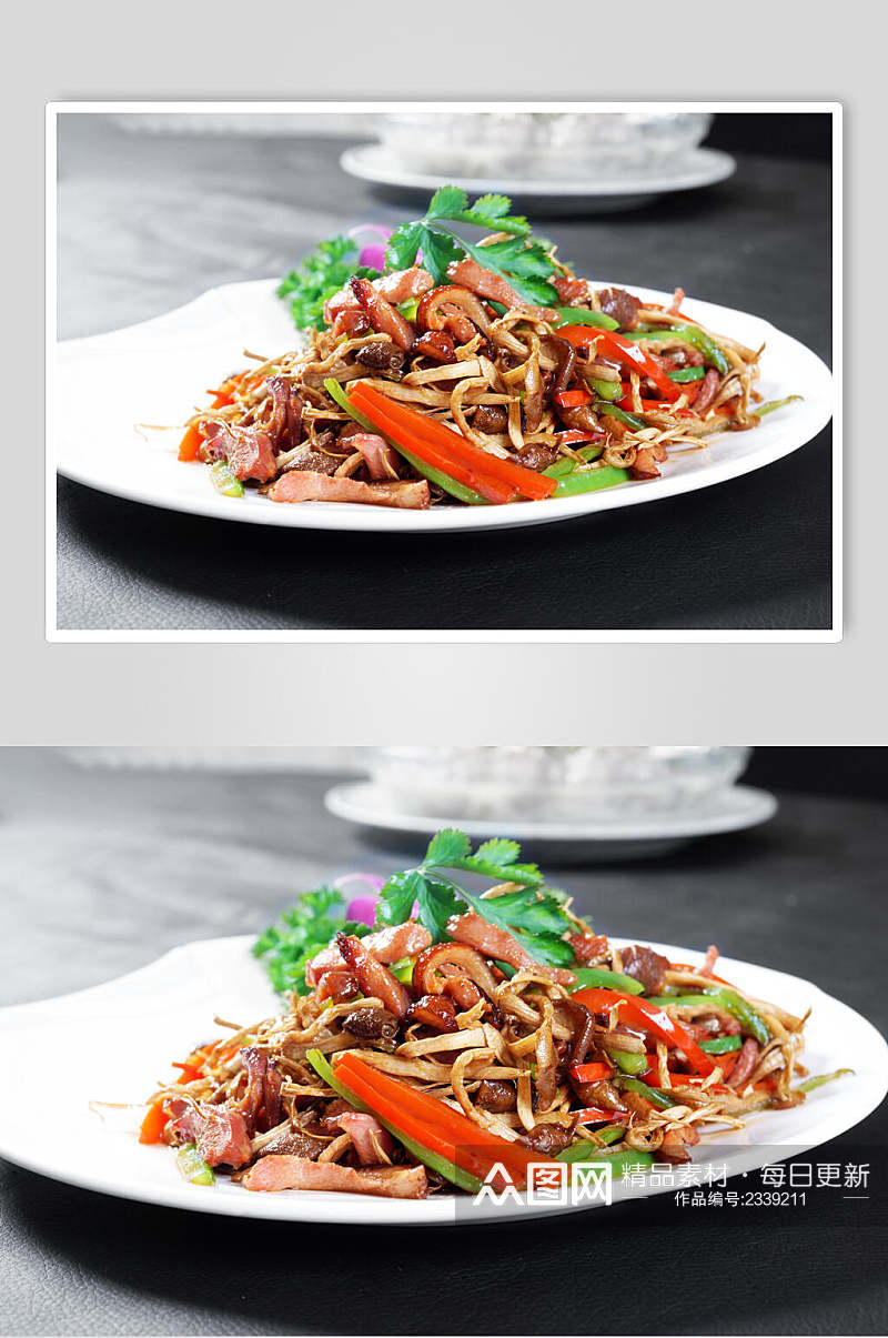 茶树菇煸鸭丝餐饮食物图片素材