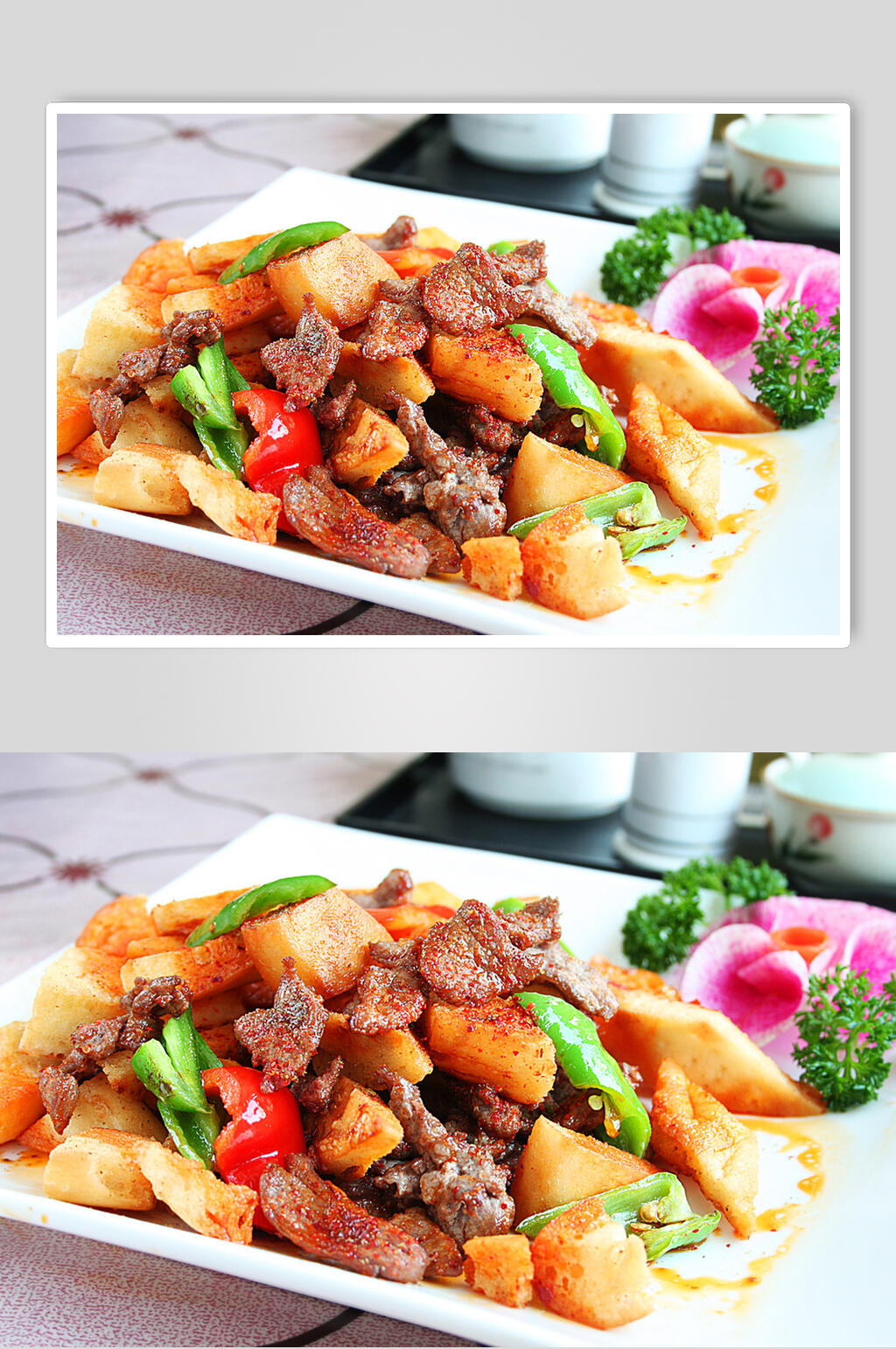 干煸馕炒肉食品图片素材