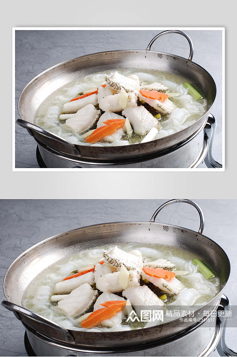 锅仔酸菜银鳕鱼食品摄影图片素材