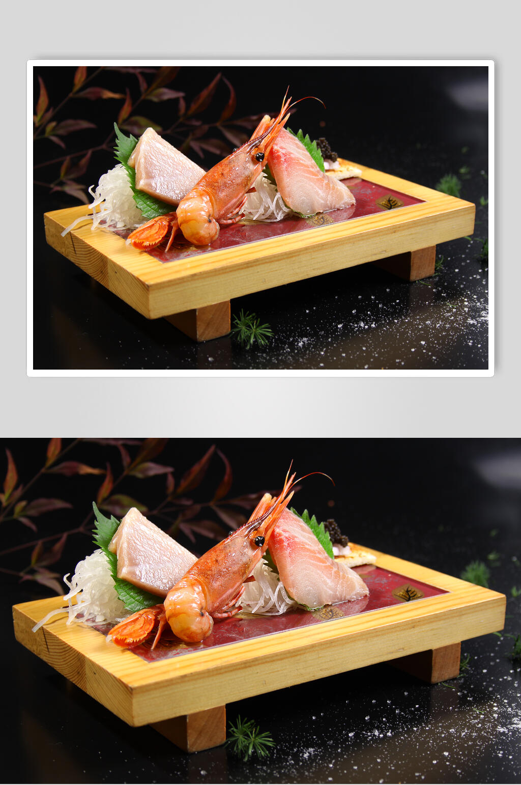 招牌美食海鲜刺身拼盘食物高清图片素材