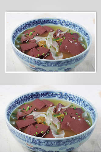 酸菜粉皮烩鸭血食品高清图片