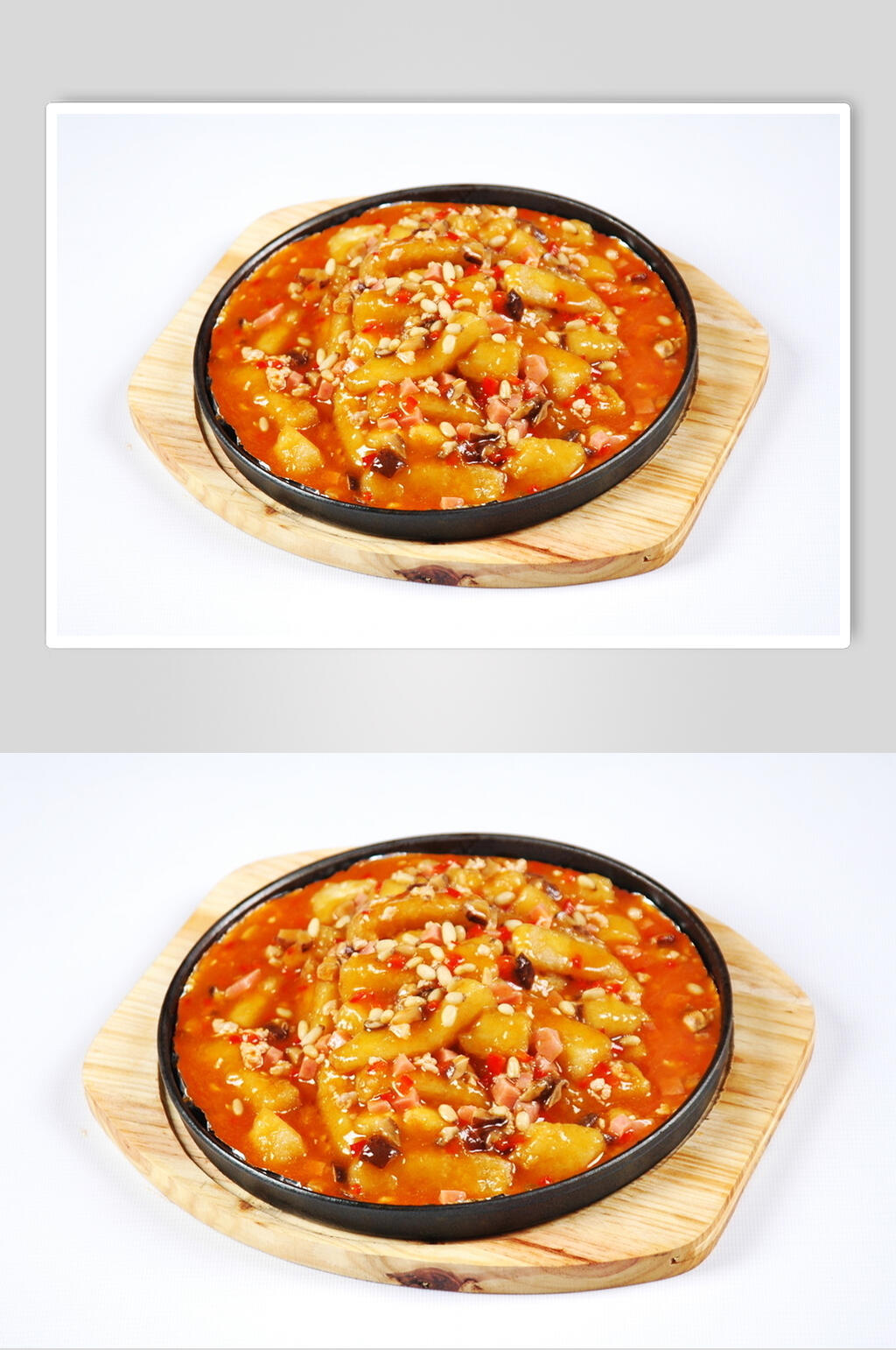 特色美味铁板豆腐食品高清图片素材