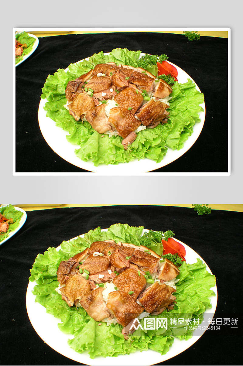 糯米鸭方食品高清图片素材