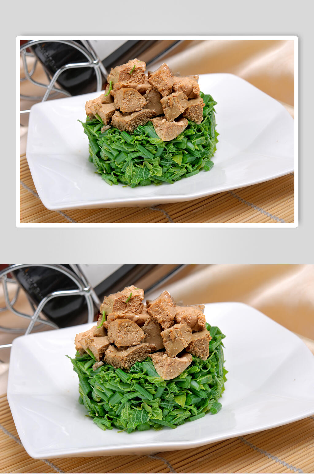 招牌野菜鹅肝食物图片素材