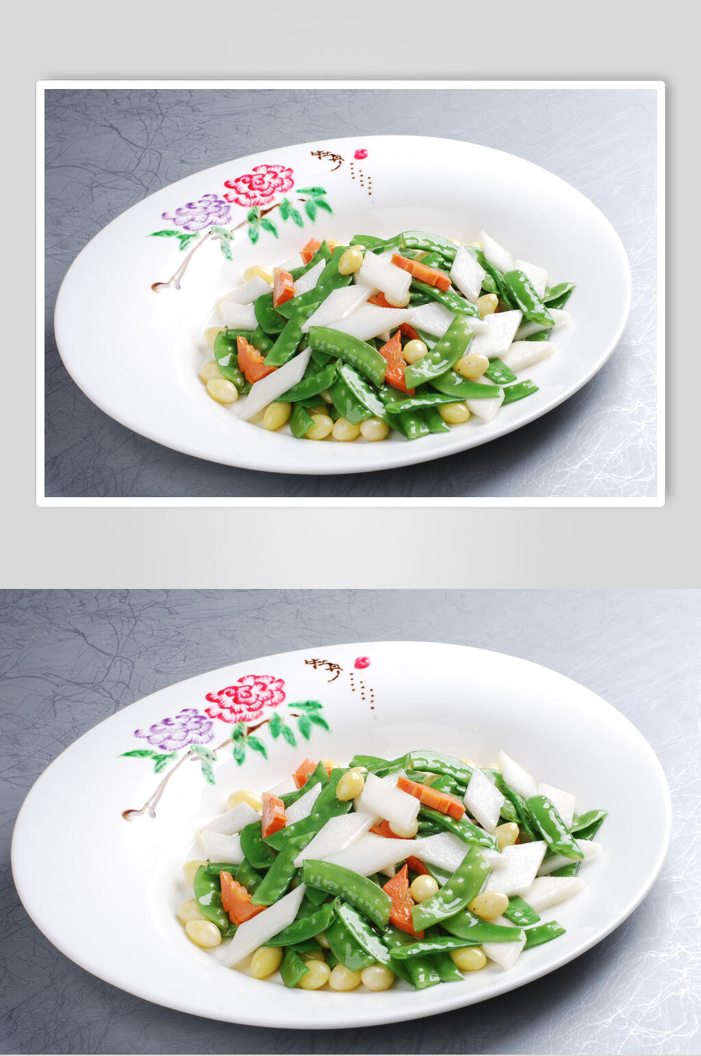 清炒银杏时蔬食品图片素材