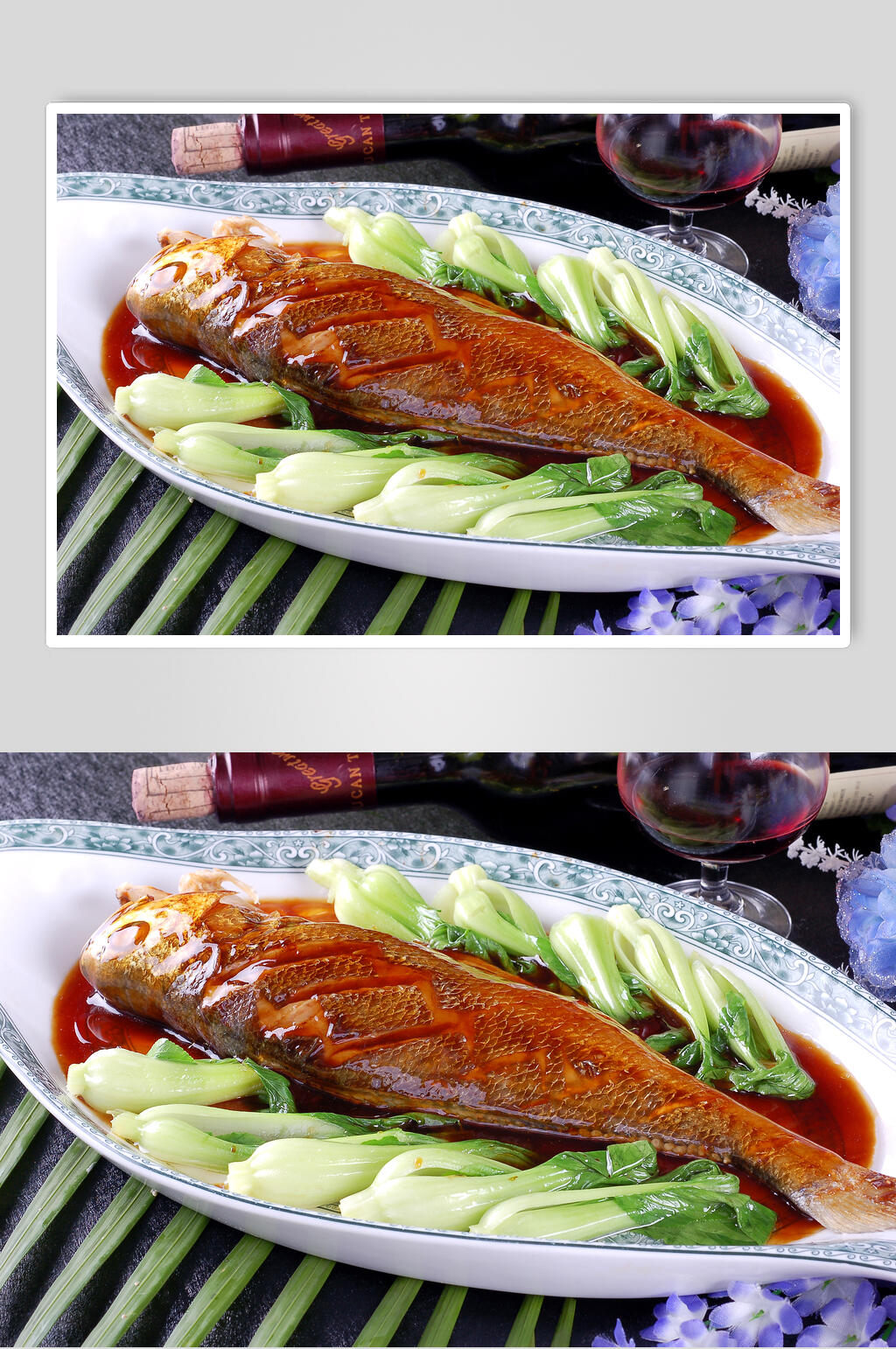 鲜香红烧黄花鱼饮食图片素材