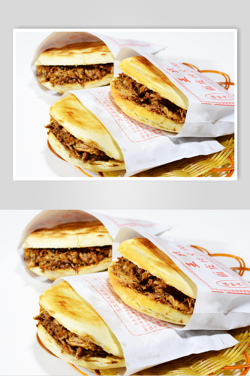 正宗美味小吃肉夹馍餐饮高清图片素材