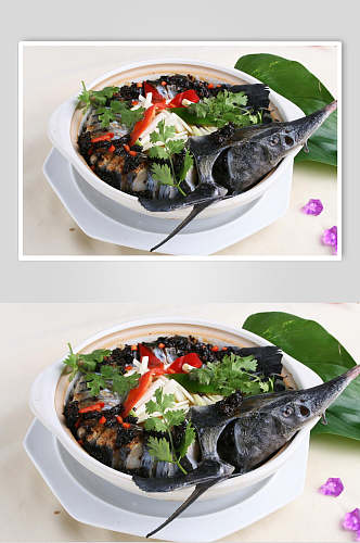 鲟龙鱼煲餐饮食品图片