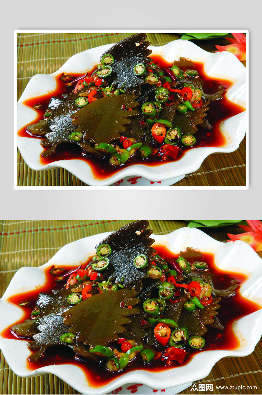 酸辣海带茎食物高清图片素材