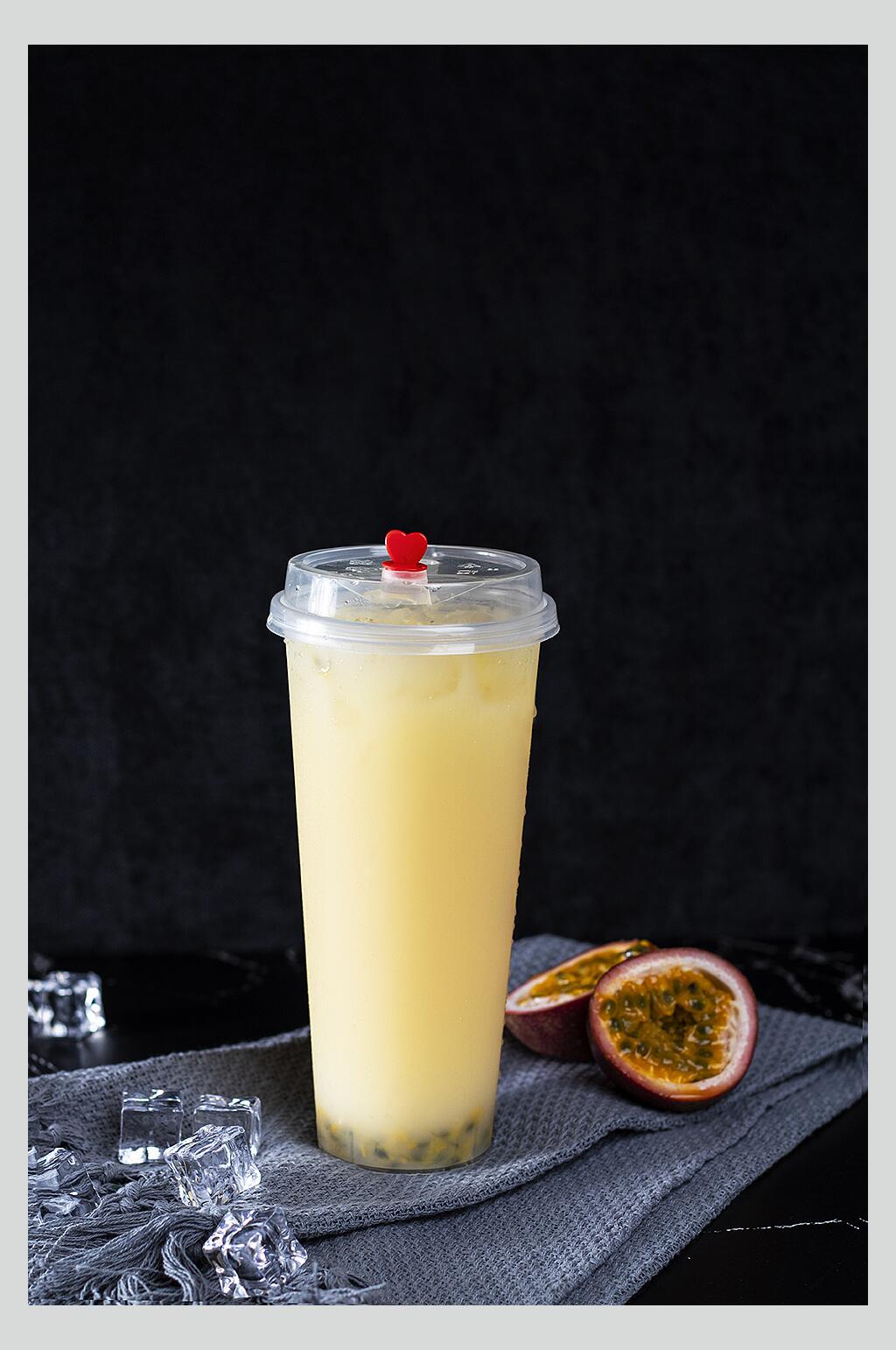 夏日百香果冰凉饮品摄影图素材