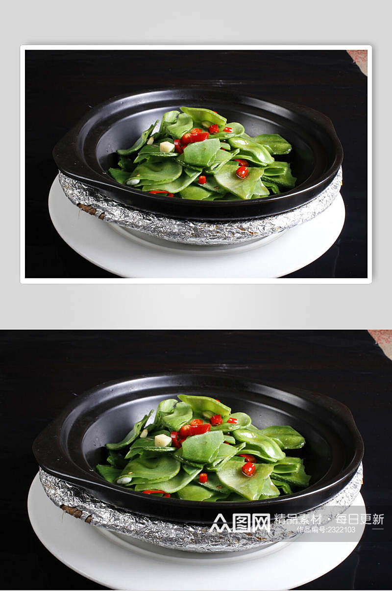 砂锅眉豆角食物高清图片素材