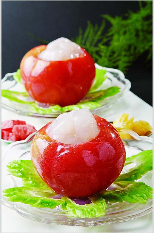 红果水晶虾仁图片