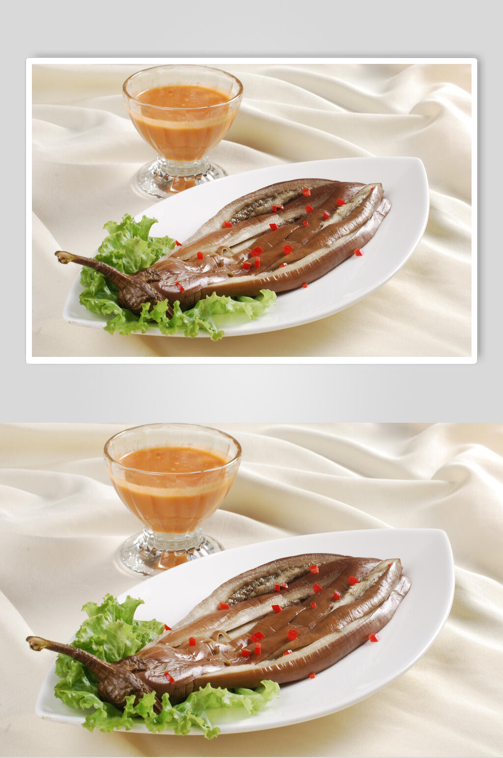 农家香拌茄子食品高清图片素材