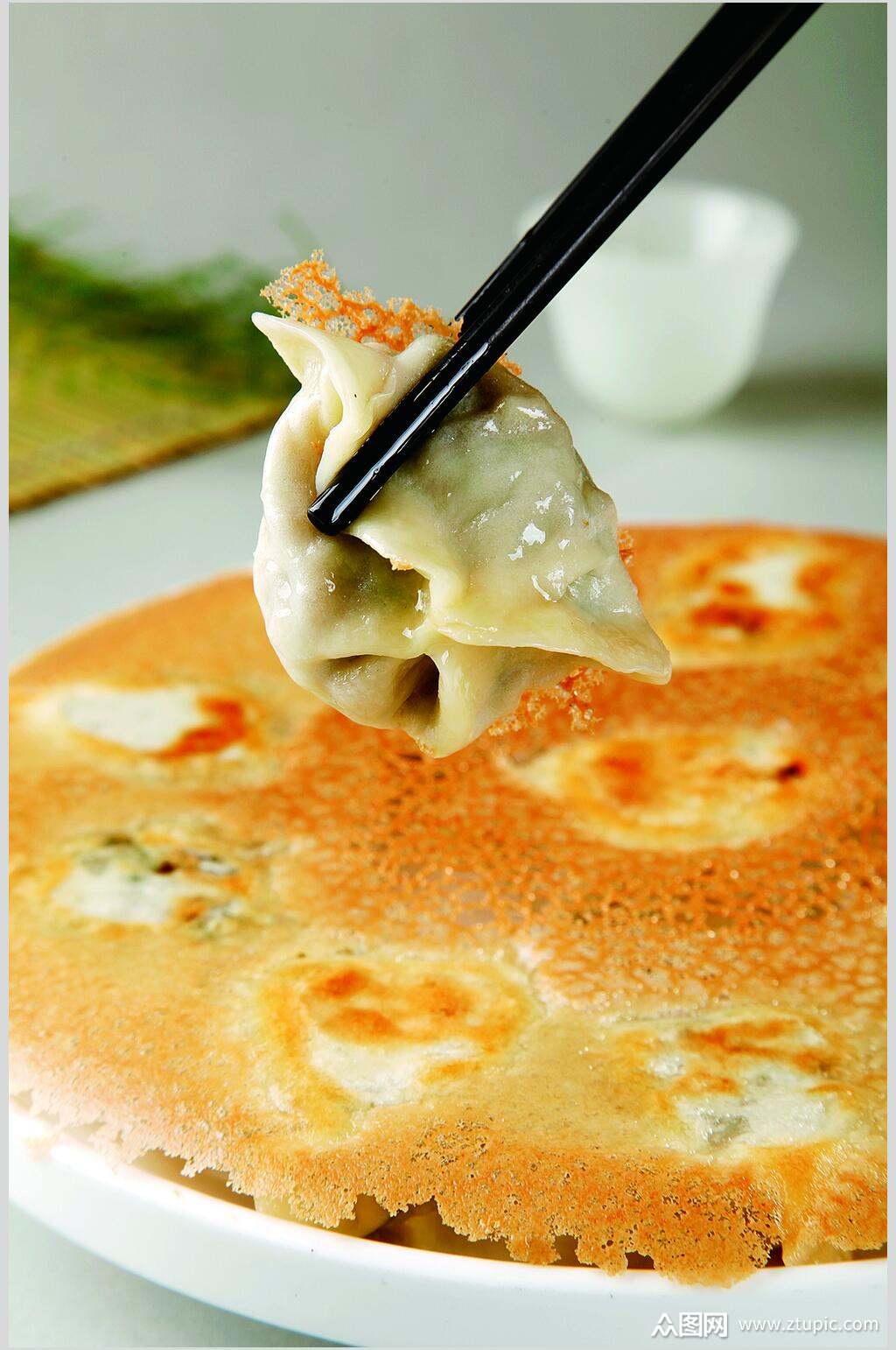 金网素锅贴食品高清图片素材