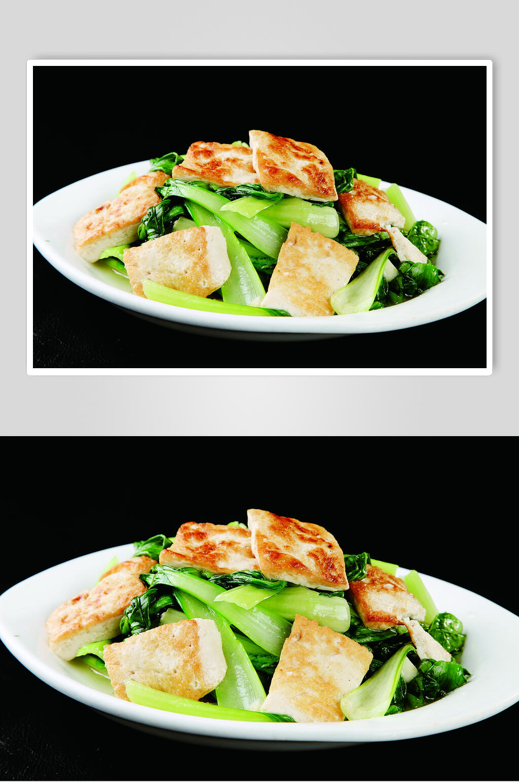 招牌青菜豆腐食品高清图片素材