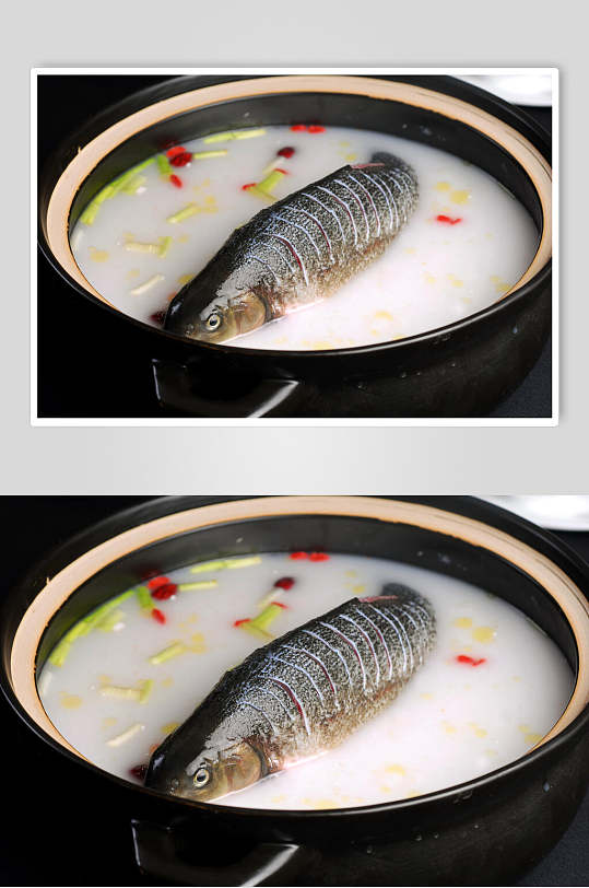 营养美味河鲜砂锅雅鱼图片