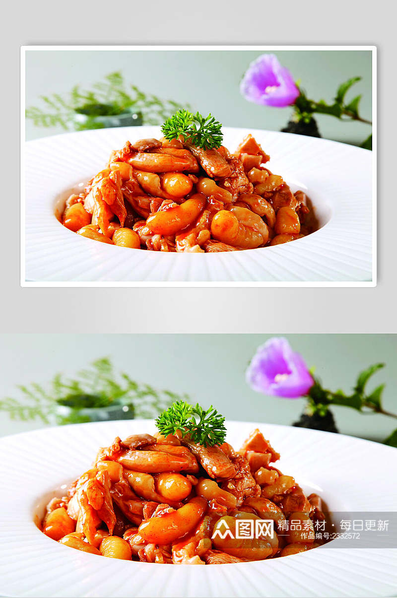 姜仔炒鸡食品图片素材