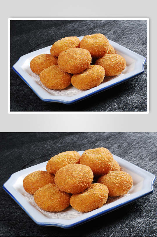 小吃南瓜饼食品摄影图片