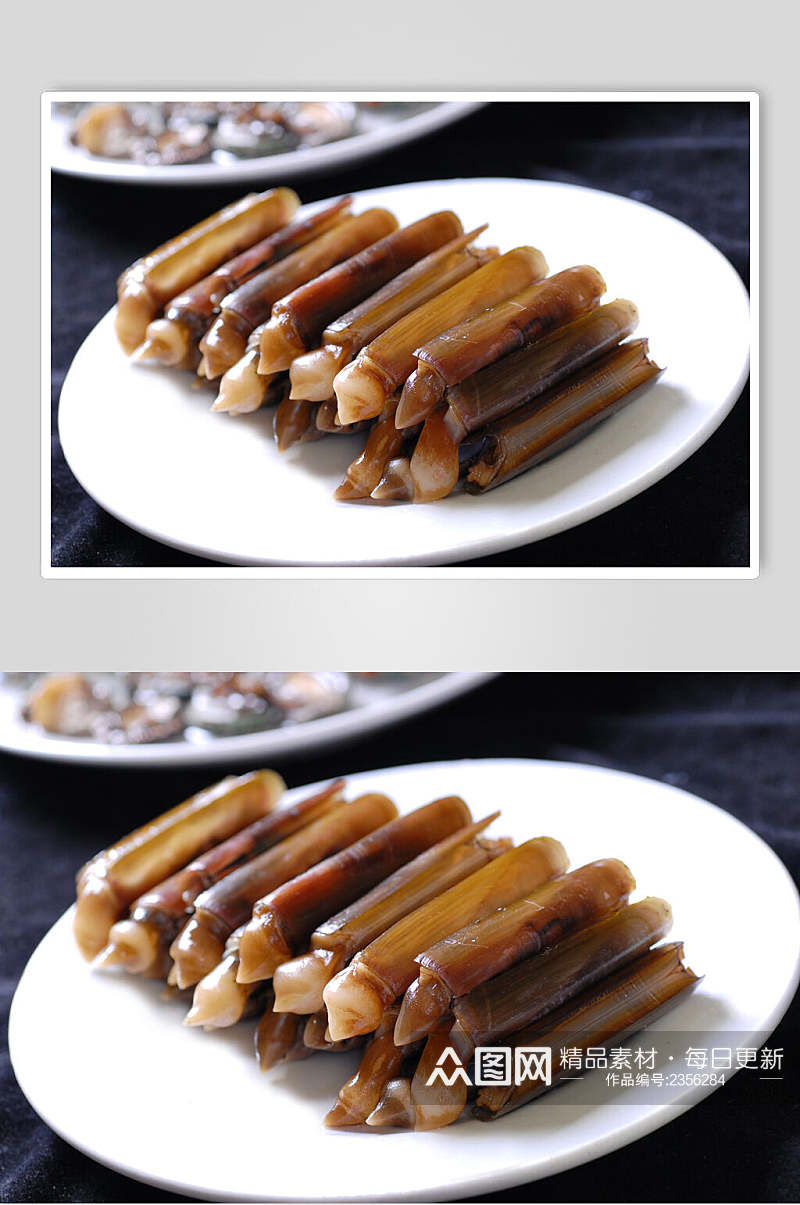 新鲜蛏子皇食品摄影图片素材