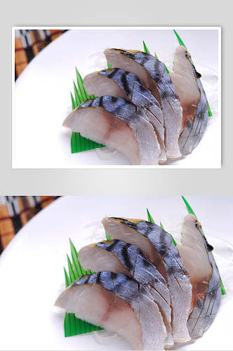 鱼块海鲜刺身拼盘食品摄影图片
