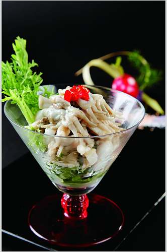 新鲜海鲜捞汁圣子皇食物高清图片